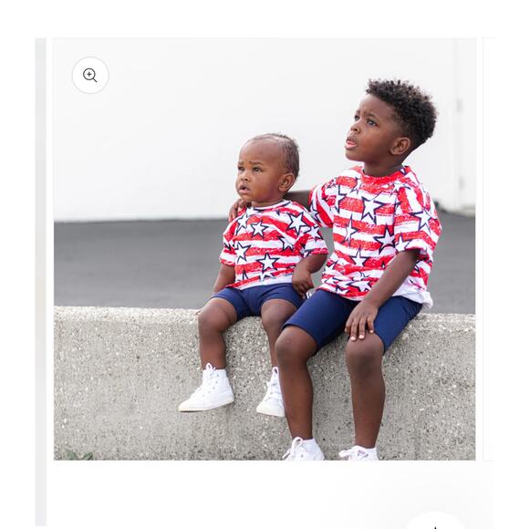 NEW Millie + Roo Stars & Stripes Biker Set (5/6) - Picture 6 of 6